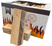 Leña ecológica de haya de 25 cm en caja para estufas chimeneas y cocinas a1 plus