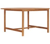 Mesa de jardín de madera maciza de teca 150x150x75 cm