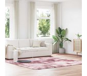 Alfombra peluda navarra rosa polvo 240x240 cm