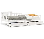 Cama para adulto | cama individual | sofá cama con cajones madera maciza de pino 90x190 cm cfw40961