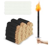Antorcha de jardín, lámpara de aceite para exteriores, juego de 200, 60 cm, 90 min