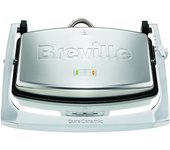 Breville tostiera con rivestimento duraceramic 1000 w, piastre lisce, argento