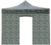 Cobertor lateral militar impermeable 3x2m con puerta enrollable para cenador plegable 3x3mt