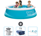 Paquete de piscina - intex - alrededor - 183x183x51 cm + accesorios cb78