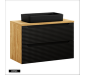 Mueble bajo lavabo de 90 cm - con lavabo sobre encimera - con encimera - 2 cajones - setta