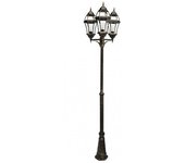 Farola 3 luces para exterior aluminio en negro becrux regulable