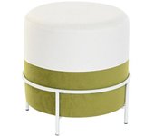 Reposapiés dkd home decor natural metal blanco verde (40 x 40 x 40 cm)