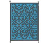 Bo-camp alfombra de exterior chill mat oriental azul xl 2,7x3,5 m