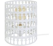 Lámpara de noche tosel kathedral metal cilindro blanco, blanca d17 x h24 cm