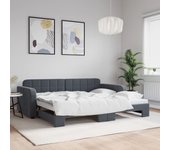 Sofá cama nido sin colchón gris oscuro 90x200 cm