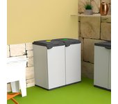 Cubo de basura con 2 portabolsas mr.c bis