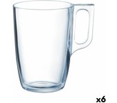 Taza luminarc transparente vidrio (320 ml) (6 unidades)
