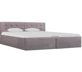 Cama matrimonial | cama para adultos | cama canapé hidráulica con almacenaje tela taupe 160x200 cm cfw22323