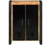 Aparador | aparador de comedor | armario de cocina de madera maciza de mango rugosa 55x35x70 cm cfw92473