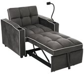 Sofá cama plegable con portavasos y soporte para teléfono móvil, cómodo y práctico, movible, mueble para espacios reducidos, 83*167*76 cm