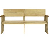 Banco de jardín de madera de pino impregnada 172 cm