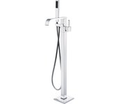 Mezclador de pie para bañera cascade - cromo