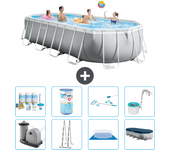 Paquete de piscina - intex - oval - 610x305x122 cm + accesorios a2623