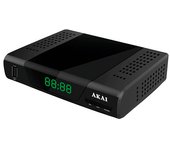 Akai decoder terrestre akai dvb-t2 h.265 hevec hd/fullhd 10bit black