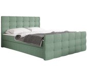 Cama continental memphis 100, doble, continental, turquesa, 180x200, tapiz, somieres, 185x216x105cm