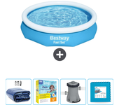 Paquete de piscina - bestway - alrededor - 305x305x66 cm + accesorios cb7
