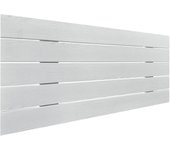 Dhome cabecero de madera reciclada dm estilo palet horizontal cama palets herrajes incluidos (105cm, blanco madera)