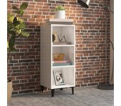 Aparador | aparador de comedor | armario de cocina de madera contrachapada blanco brillo 34,5x32,5x90 cm cfw10753
