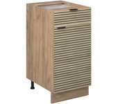 Vicco muebles bajos de cocina fame-line, panel de roble, 40 cm sin encimera