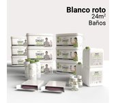 Mega kit microcemento para superficies no absorbentes 24m2. color blanco roto satinado