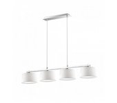 Ideal lux hilton - barra colgante de techo con 4 luces blanco cromo, g9