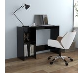 Escritorio para computadora portátil de madera de ingeniería negra