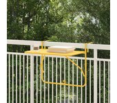 Mesa colgante para balcón vidaxl plegable mostaza 60x40 cm acero