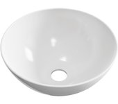 Lavabo khan | lavabo cerámico cuadrado | 29,5 x 29,5 x 13 cm | acabado blanco brillo | sin orificio para grifo | lavabo sobre encimera | alday