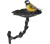Relaxdays bebedero pájaros hierro fundido para pared, apto para la intemperie, aves silvestres, comedero, color a elegir