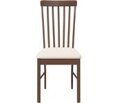 Pack 2 uds sillas de comedor | silla de cocina con cojines madera maciza marrón caucho cfw90948