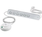 Rev 00251201 base múltiple 1,5 m 6 salidas ac interior blanco