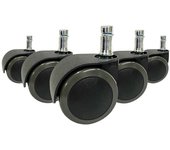 5 x ruedas para suelos duros easy 10 mm / 50 mm para sillas de oficina hjh office