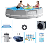 Paquete de piscina - intex - alrededor - 305x305x76 cm + accesorios a2001