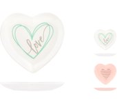 6x h&h you&me platos decorativos corazón, nbc, 12.5cm