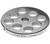 Vhbw disco perforado nº. 32 para picadora - diámetro agujero 20 mm, 13,4 mm, acero inoxidable