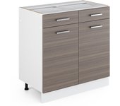 Vicco mueble bajo de cocina r-line, gris noble, 80 cm sin encimera
