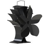 Ventilador de estufa para una mejor distribución del calor 5 aspas negro