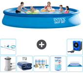 Paquete de piscina - intex - alrededor - 457x457x84 cm + accesorios a1239