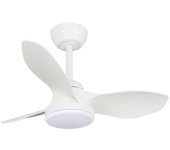 Ventilador de techo led stel mini s blanco 20w 1900lm cct intensidad regulable con mando a distancia