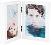 Maison exclusive - marco de foto collage plegable blanco 2x(13x18 cm)