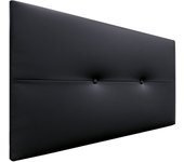 Dhome cabecero de polipiel pro cabeceros cabezal tapizado cama lujo (negro, 105cm)