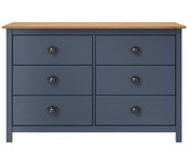 Mesita de noche | aparador | armario de cocina hill madera maciza de pino gris 125x40x80 cm cfw24951