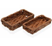 Juego de cestas versa polietileno (11 x 4 x 20 cm) (2 pcs)