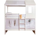 Techo para litera litera casita algodón blanco 70x198/154x133cm