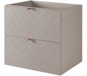 Mueble de baño, cashmere, 60 x 57 x 46 cm, tiradores dorados